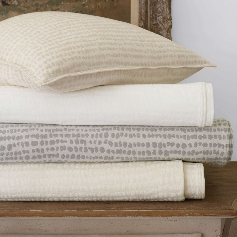 Gray Cotton Reversible King Bedspread