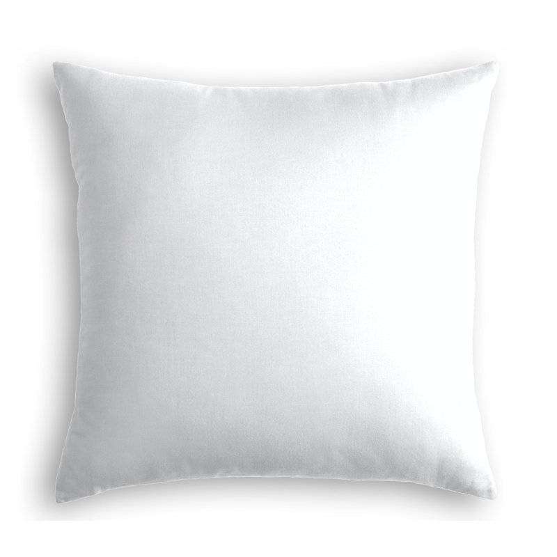 Housse de coussin carrée, 16 po x 16 po, Blanc brillant, Duvet