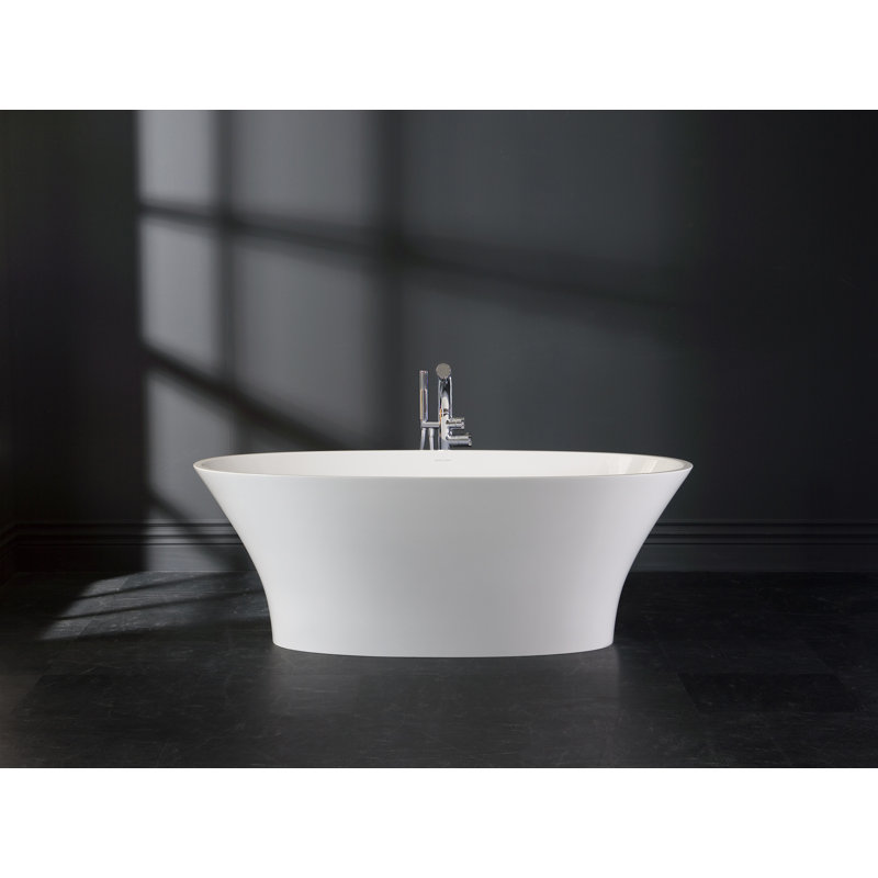 Ionian 67" x 32" Freestanding Soaking Bathtub With Void, White