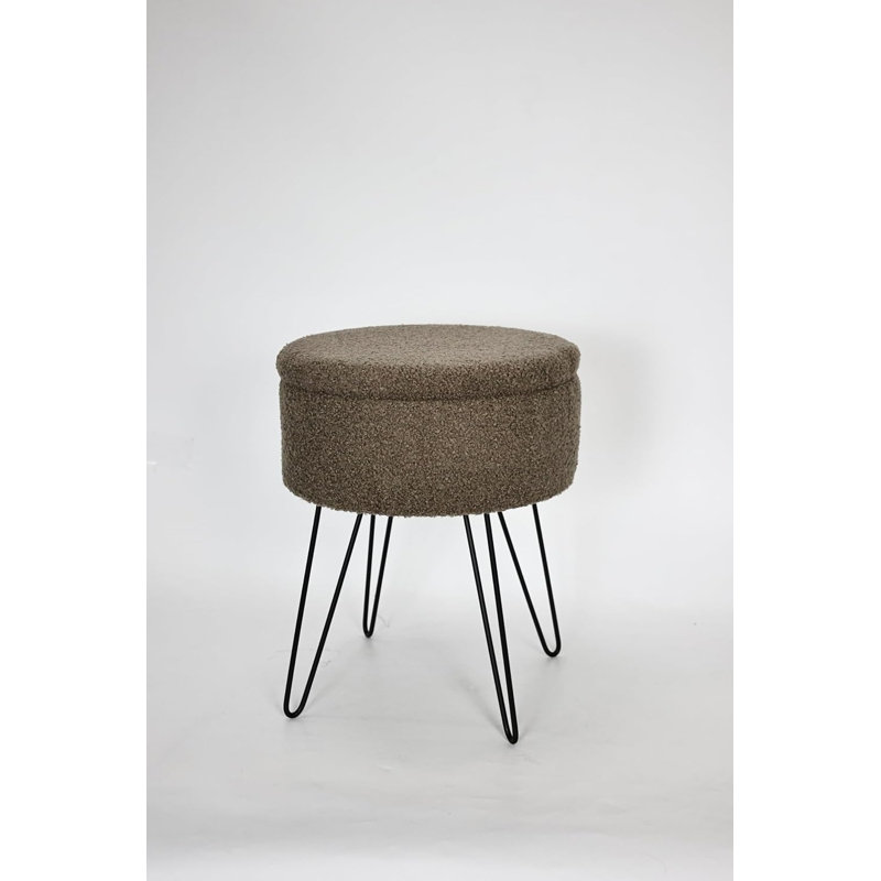 Polyester Accent Stool, DARK NATURAL