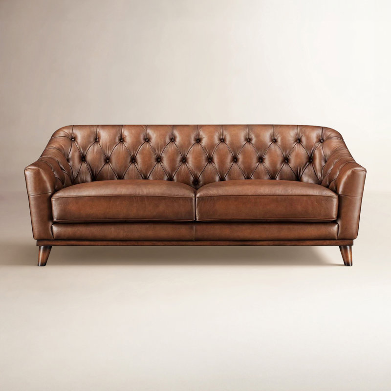 Viveros Lowell Top Grain Leather Sofa