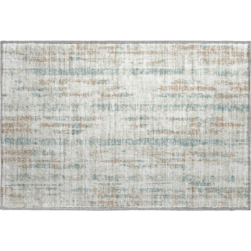 Premium Machine Washable Tiream Ivory Rug, Rectangle 1'8" x 2'6"