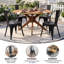 45cm Stackable Black Metal Patio Chairs, Industrial Tolix‑Style Side Chairs for Kitchen Patio Bistro