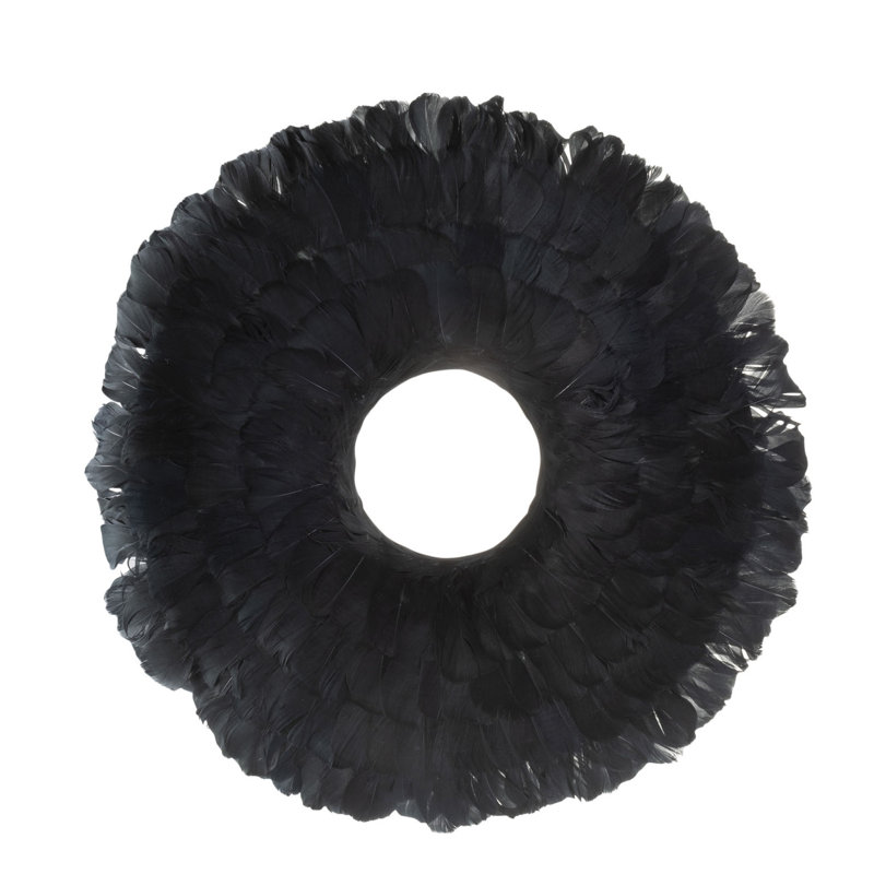 Faux 55cm Wreath, Black