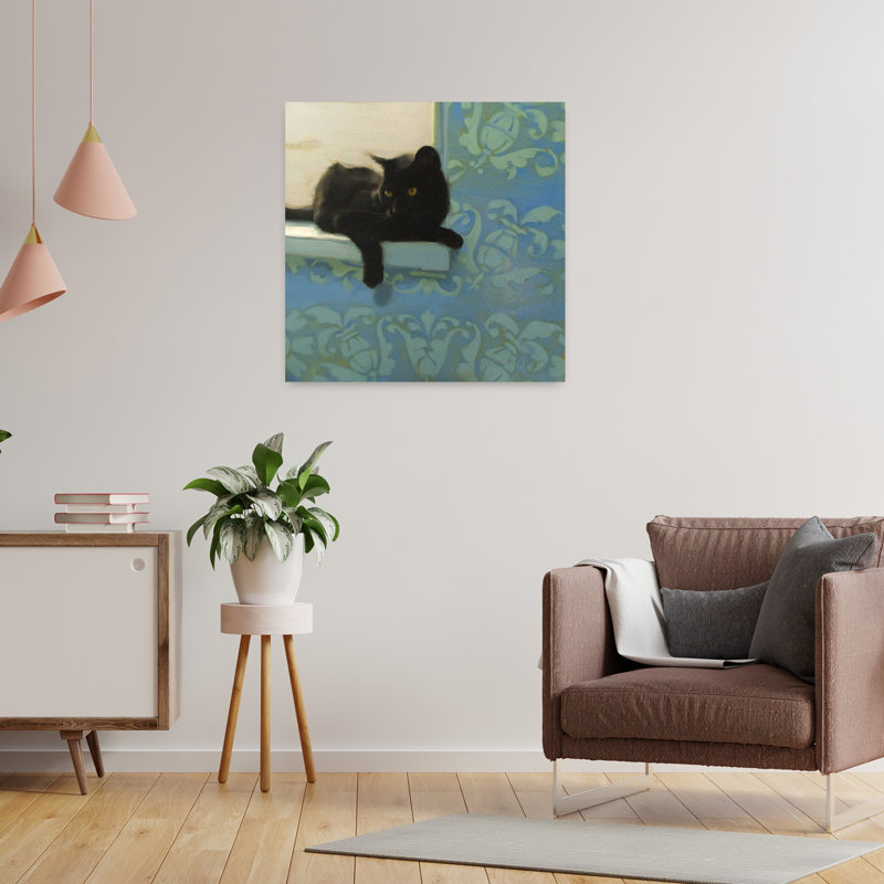 Art contemporain pour chat avec fenêtre, H 24 po x l 24 po