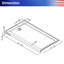 Base de douche blanche 60 po x 32 po Rainlex-119700368