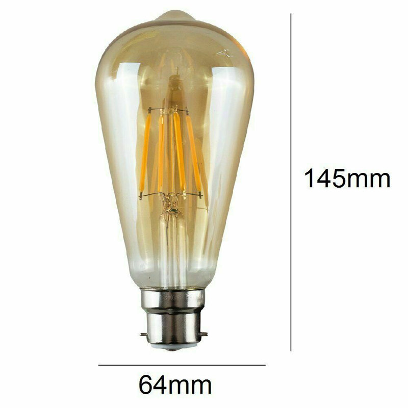 Bardem Dimmable LED Light Bulb Amber, 8W
