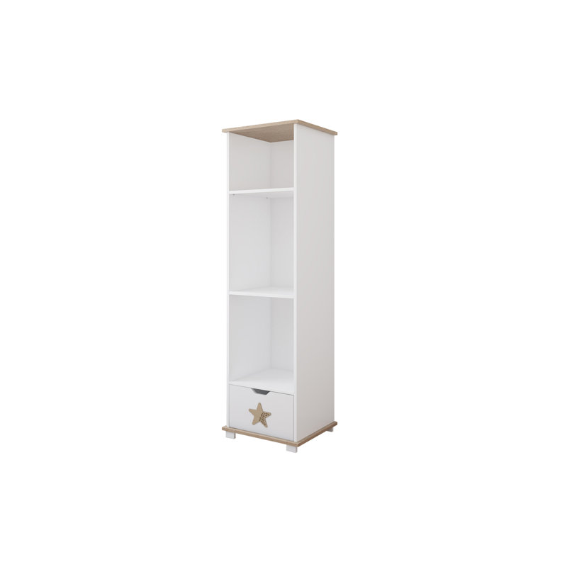 Epperson 177cm H X 47cm W Kids Bookcase, White/Oak