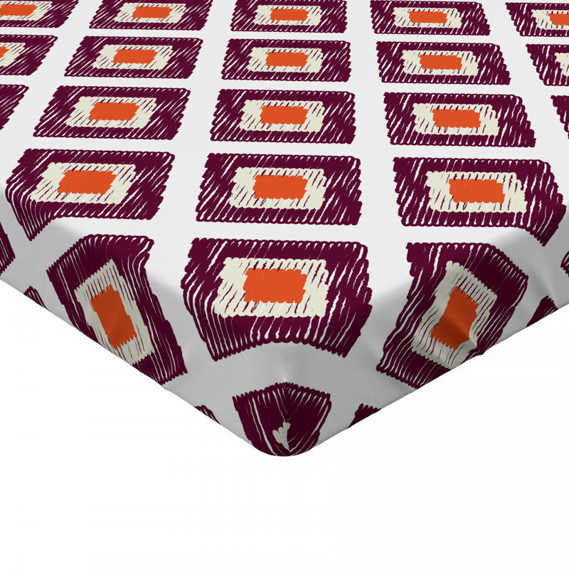 Microfiber Geometric Fitted Sheet, Full Fitted Sheet