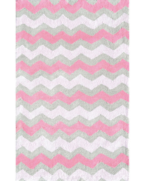 Rectangle Chevron Hand Woven Cotton Rug, Rectangle 2'8" x 4'8"