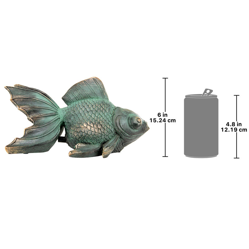 Butterfly Asian Koi Piped Spitter Statue