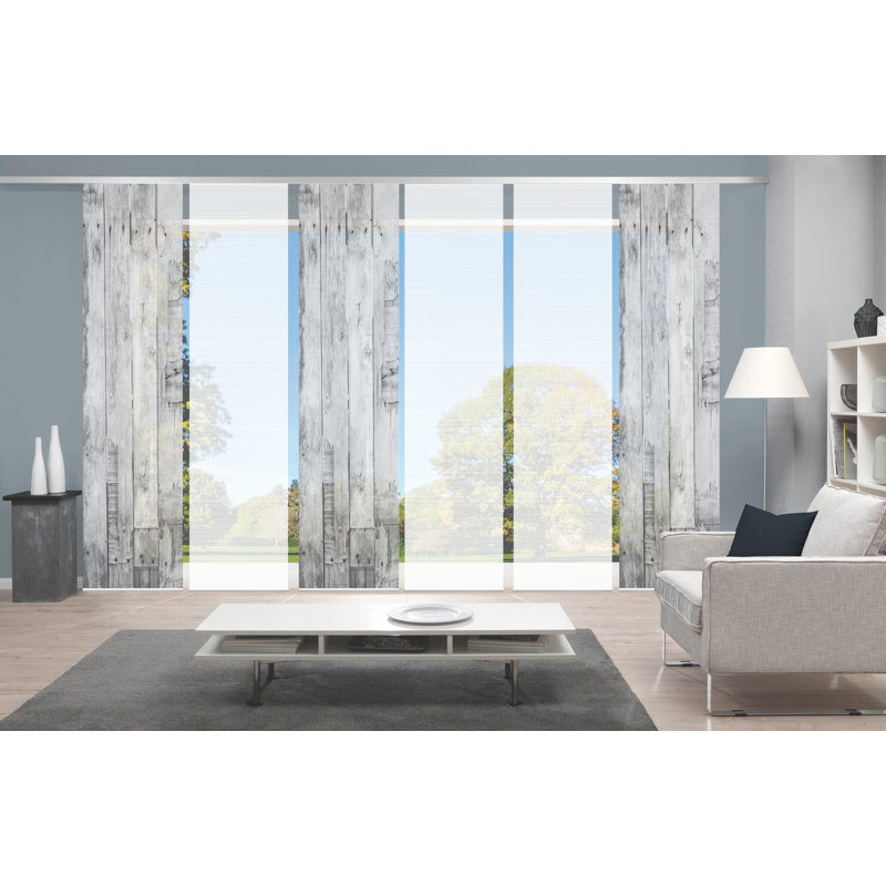 Semi Sheer Sliding Panel, in Grey