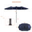 Parasol de marché rectangulaire éclairé 15 pi x 9 pi Lyles-542271241