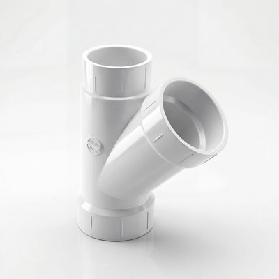 2" x 2" x 1-1/2" PVC DWV Wye Reducing Hub, White PVC Drain, Waste & Vent Fitting, (25 Pack)