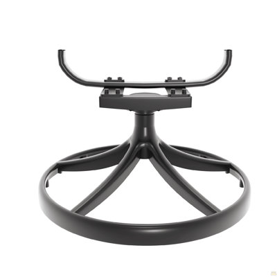 Ensemble de salle à manger 3 pièces en aluminium coulé toutes saisons comprenant 2 chaises pivotantes et une table ronde de 39,37 po avec structure noire