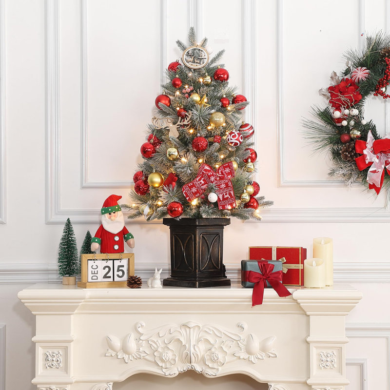 Arbre de Noël illuminé 3 pi avec 78 piles, Multicolore
