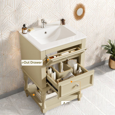 Meuble-lavabo compact (doit inclure le meuble-lavabo et le lavabo), salle de bain moderne en bois aggloméré