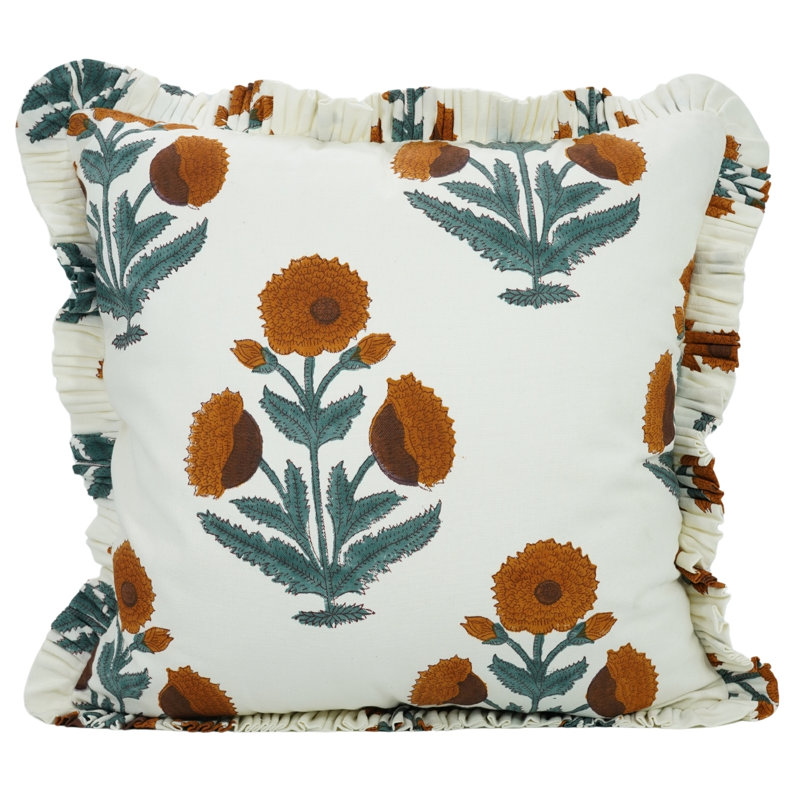 Housse de coussin en lin double face cachemire à imprimé Fabivine, H 26 po x l 26 po