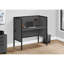 Bureau de bureau, L 48 po, bureau, travail, qualité commerciale, stratifié gris, métal noir, contemporain, moderne