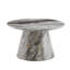 Table basse circulaire gris en fibres à densité moyenne texturée - 23,6 pouces de diamètre (sans la chaise)-984249494