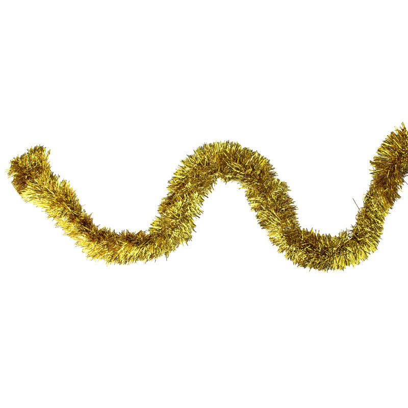 Guirlande de Noël Tinsel - non éclairée, 50' L x 4" W, Or