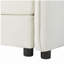 Canapé modulaire à assise profonde avec repose-pieds, siège modulaire en chenille confortable et rembourré en forme de L pour salon, appartement, bureau, bricolage, beige