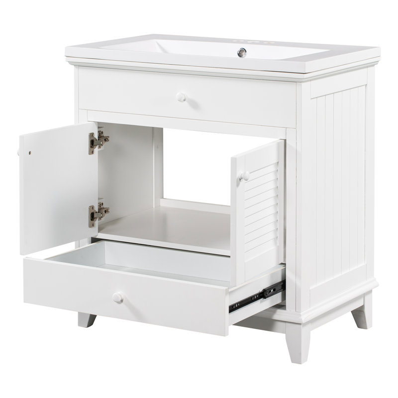 30'' Single Bathroom Vanity With Ceramic Top
