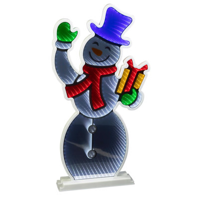  LED Infinity Snowman 31 in. Yard Decor