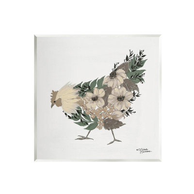 Art floral, "Poulailler ferme", art mural par Michele Norman