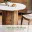 Round Solid Wood Base Dining Table