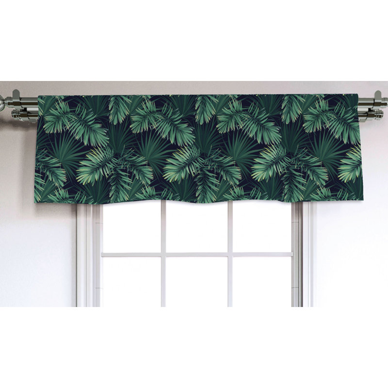 Sateen Floral Ruffled Window Valance