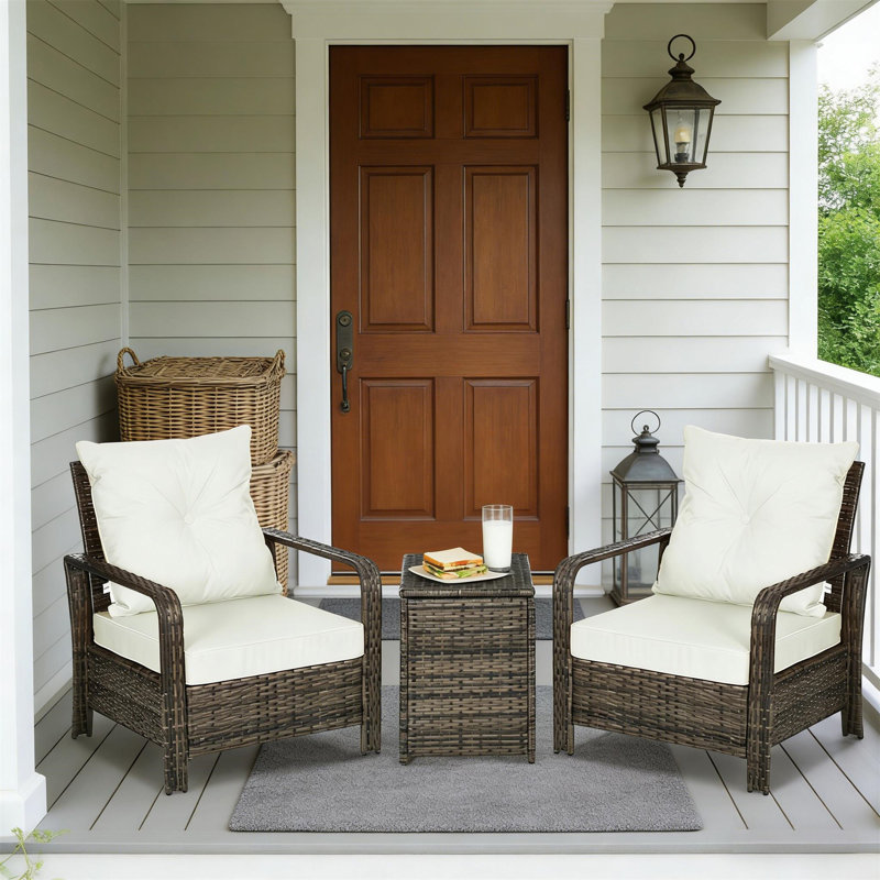 Wicker Table & Chairs