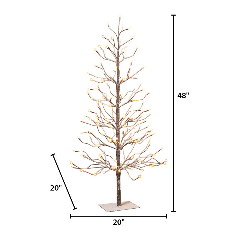 4' Electric Snowy Artificial Lighted Tree