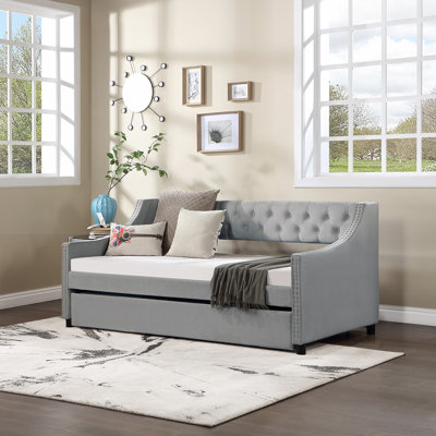 Miaja Daybed, Daybed, Upholstered Bed with Trundle