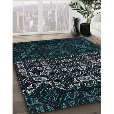 Tapis décoratif multicolore à motif abstrait