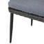Ensemble de 2 sièges de patio - PE gris, structure en fer, chaise à eau de deux entrées et fer, avec housse de revêtement imperméable