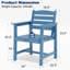 Chaise avec accoudoirs en PEHD Bensley (ensemble de 2)-1305309662
