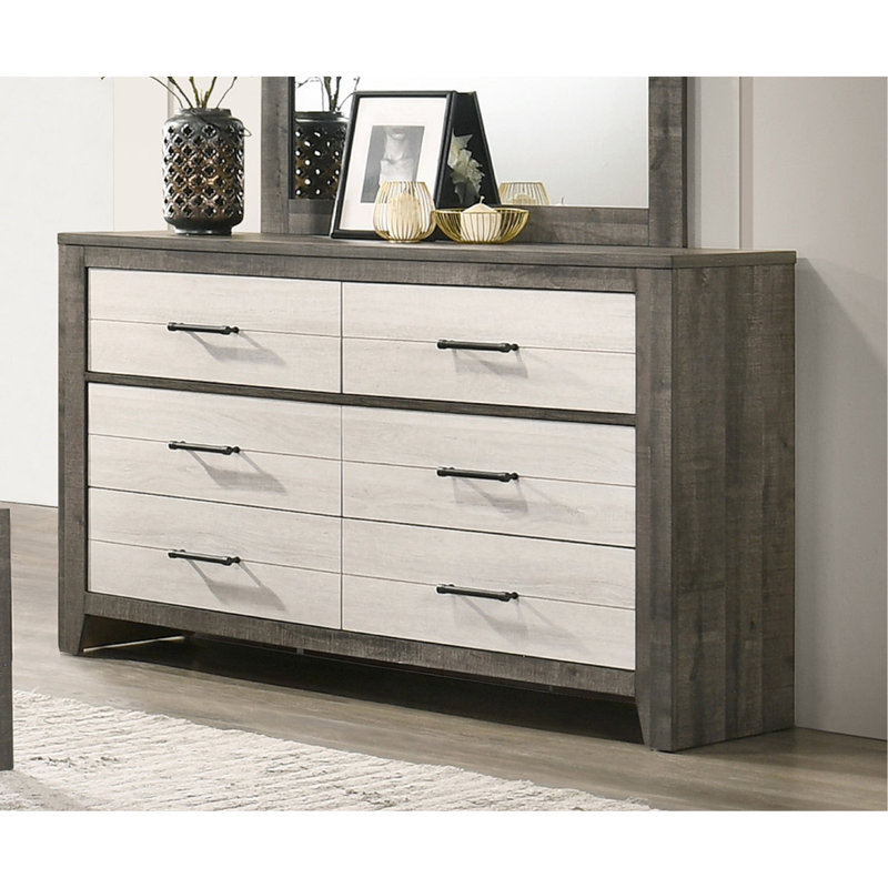 Commode 1 pièce commode à deux tons avec tiroirs de rangement pratiques