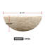 Lavabo de salle de bain onyx en marbre fait à la main, 17 po, vasque ronde, blé doré texturé