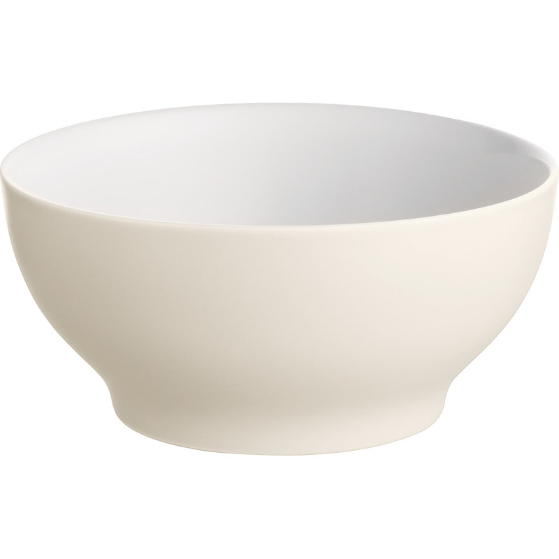 Tonale 4 Piece Small Soup Bowl Set, White/Yellow