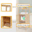 Armoire de rangement en bambou à 1 porte l 14,4 po x H 33,9 po x P 12,8 po
