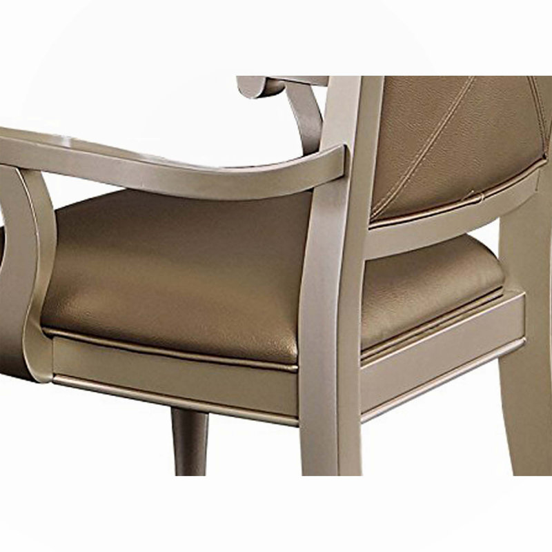 Chaise d'appoint en cuir capitonné Lanyjah