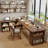 Nut-brown Rectangular Solid Wood  desk-1923408530