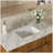 18"X12" White Ceramic Rectangular Undermount Bathroom Sink With Overflow