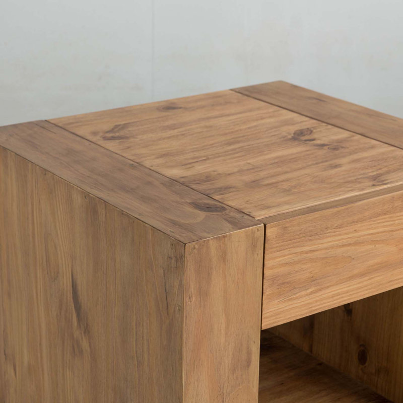 Oak Finish End Table