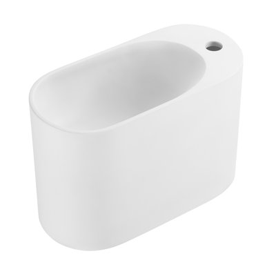 Lavabo de salle de bain mural à droite 17,5 po Terre