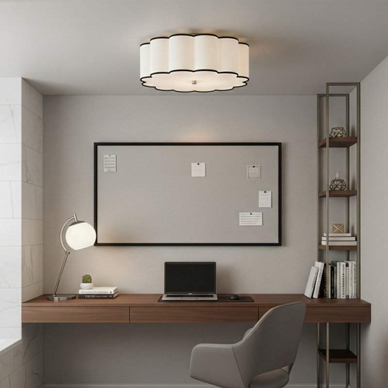 Axis Cotton / Cotton Blend Flush Mount, Aged Brass