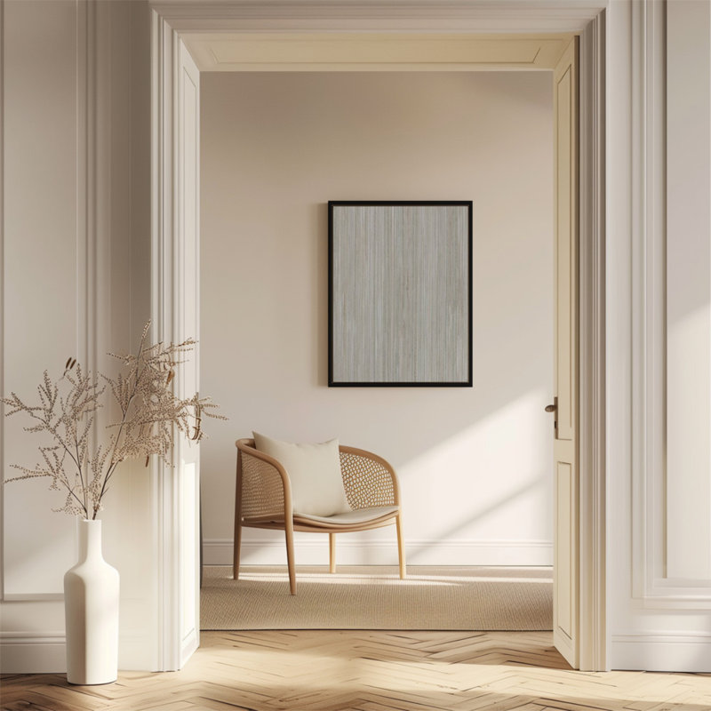 Lines And Textures By Alma – Beige And White Linear Abstract Wall Art, 40" H x 40" W, Brown
