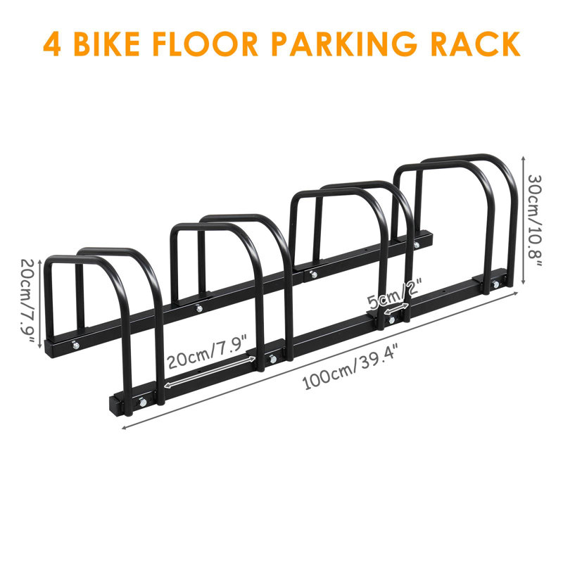 Support de rangement pour 4 vélos au sol
