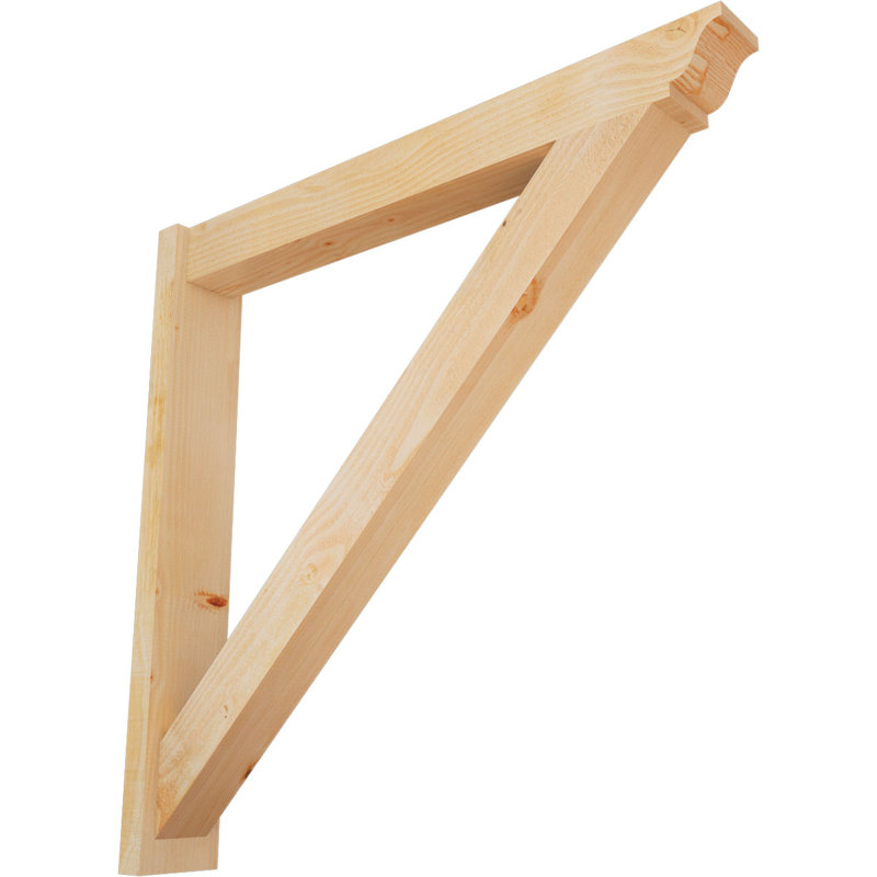 Persienne traditionnelle en bois rustique, Sapin Douglas de 6 po (sciage brut), P 42 po x H 42 po